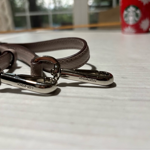 Coach Adjustable Leather Strap in Light Taupe with Silver Hardware - Picture 7 of 10